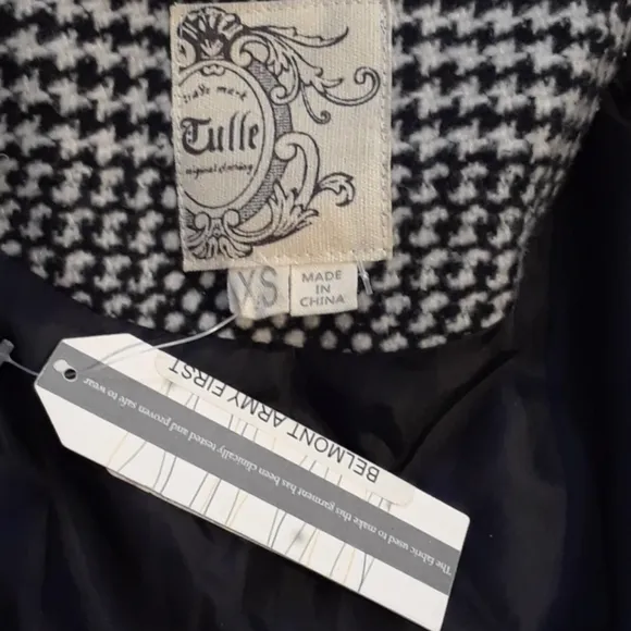 TULLE Long Plaid Coat