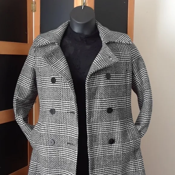 TULLE Long Plaid Coat