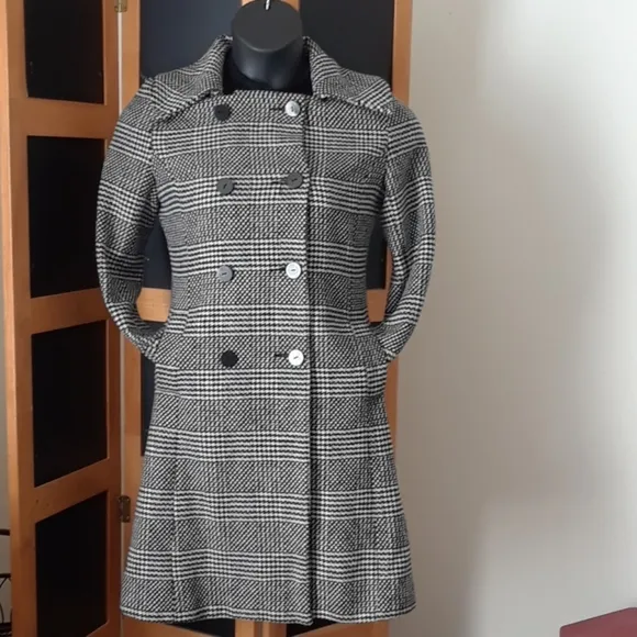 TULLE Long Plaid Coat