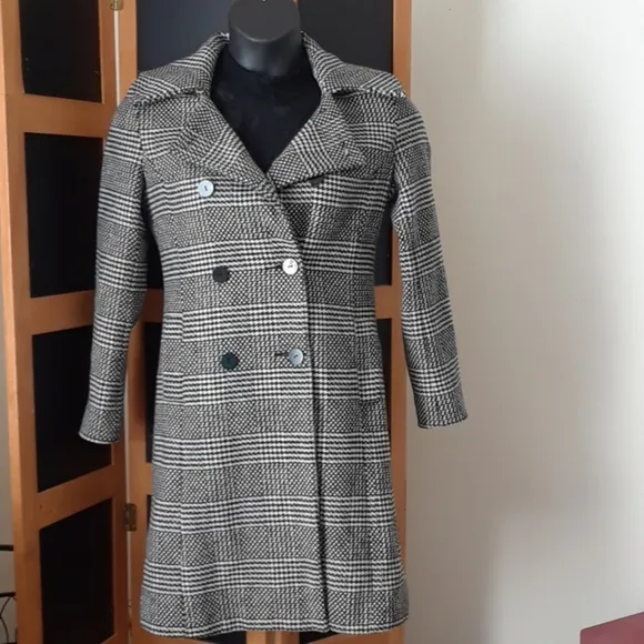 TULLE Long Plaid Coat