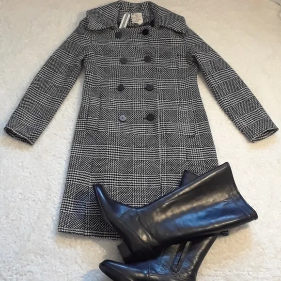 TULLE Long Plaid Coat