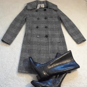 TULLE Long Plaid Coat