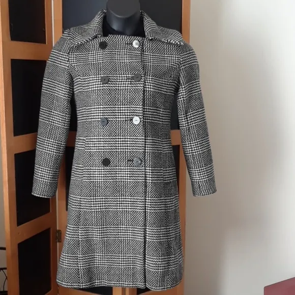 TULLE Long Plaid Coat