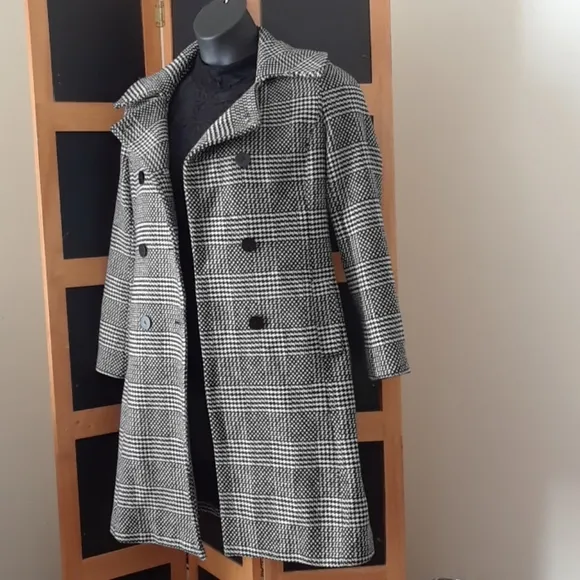TULLE Long Plaid Coat