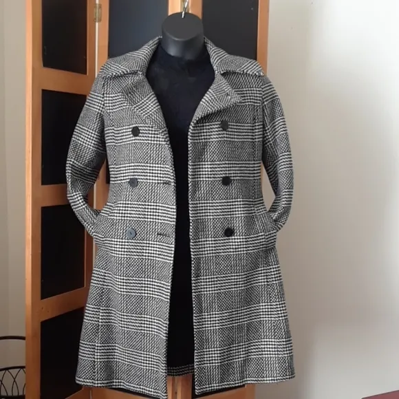TULLE Long Plaid Coat