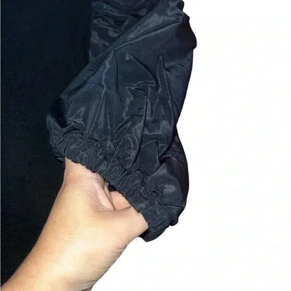 Twinset Milano Taffeta and wool blend dress Sz XS black gothic