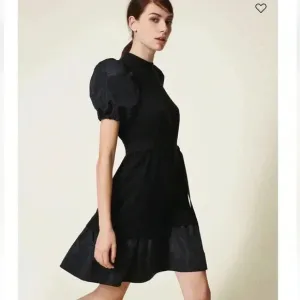 Twinset Milano Taffeta and wool blend dress Sz XS black gothic