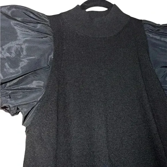 Twinset Milano Taffeta and wool blend dress Sz XS black gothic