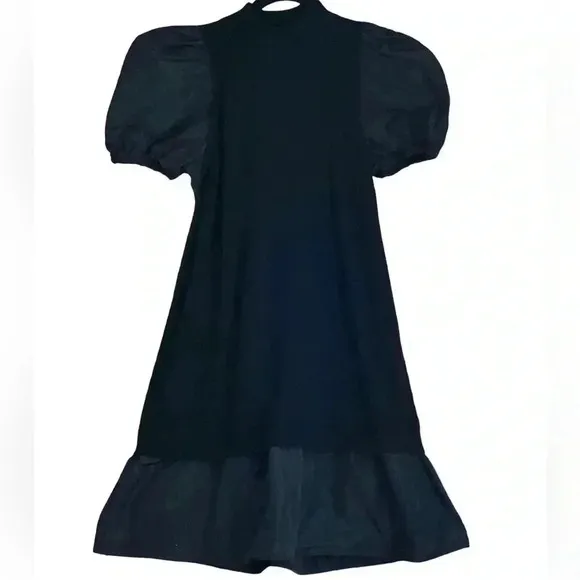 Twinset Milano Taffeta and wool blend dress Sz XS black gothic
