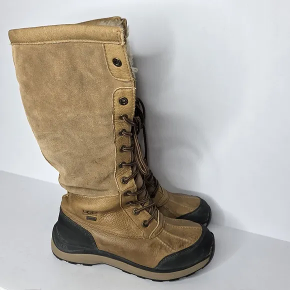 Ugg Adirondack Tall Brown Boots Women's Size 7.5