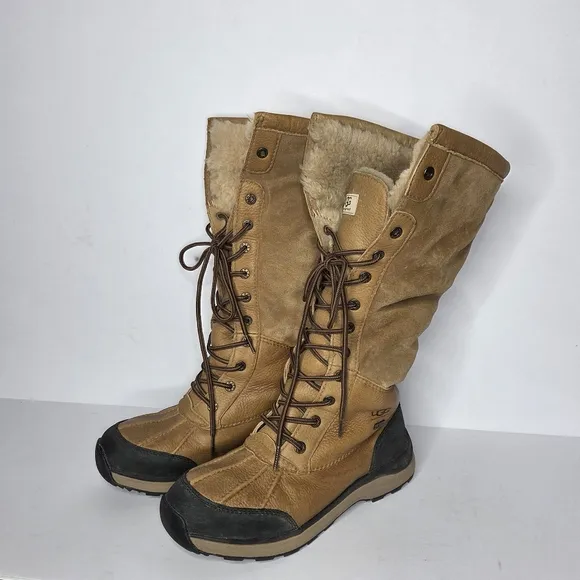 Ugg Adirondack Tall Brown Boots Women's Size 7.5