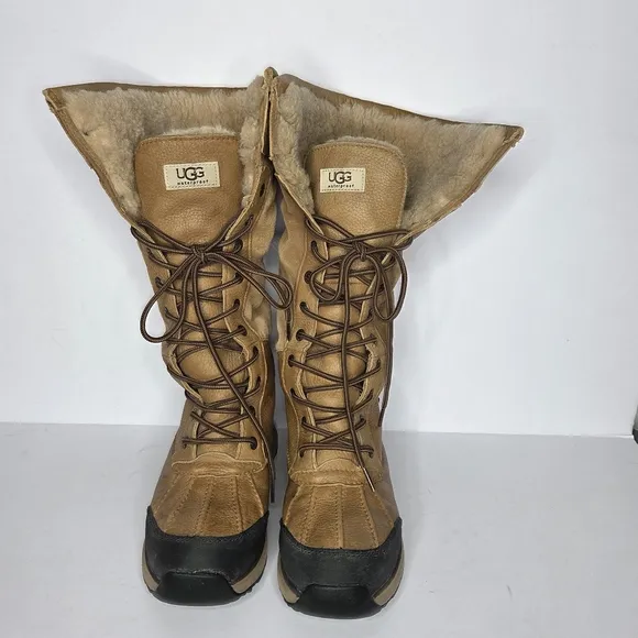 Ugg Adirondack Tall Brown Boots Women's Size 7.5