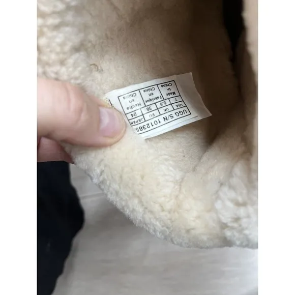 UGG Australia Classic Tall SONOMA Chestnut Leather suede  Boots fur wool 7