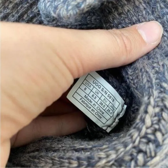 UGG Australia Gray Knit fold over tall Boots