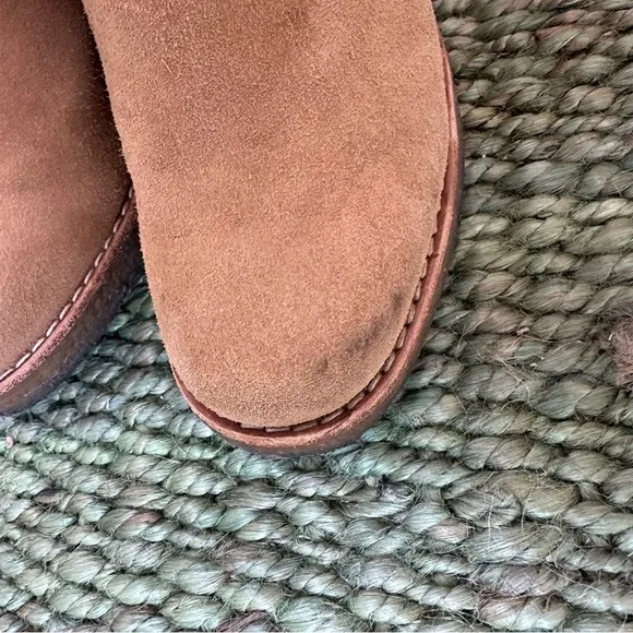 UGG Australia JOSIE Chestnut Convertible Cuff Suede High Heel Boots Size 6
