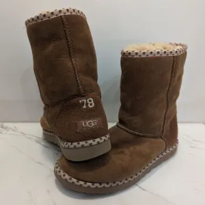 Ugg Australia Women's Camel Tan 78 Classic Short Shearling Sheepskin Boots 8