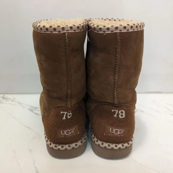 Ugg Australia Women's Camel Tan 78 Classic Short Shearling Sheepskin Boots 8