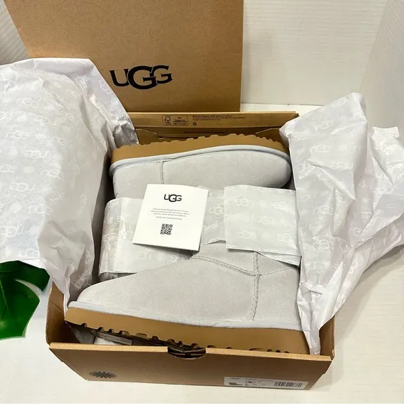 UGG Bailey Bow Retro Spot Boots Grey NEW
