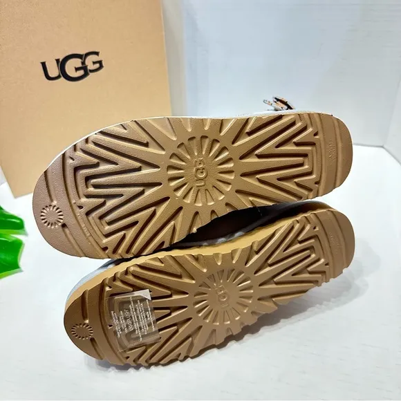 UGG Bailey Bow Retro Spot Boots Grey NEW