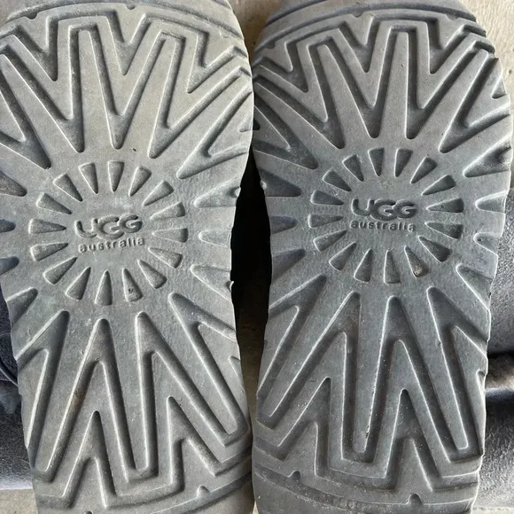 UGG Bailey Button Triplet II Gray Shearling boot
