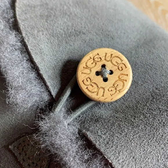 UGG Bailey Grey One Button Short Boots 6