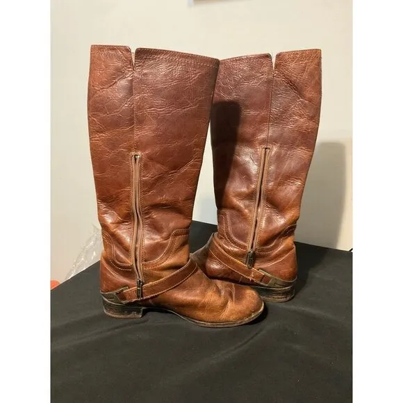 UGG Boots  Brown Leather Long Distressed sz. 7.5