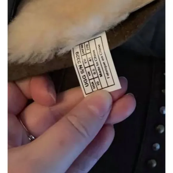 UGG boots tan cream with fur size 10