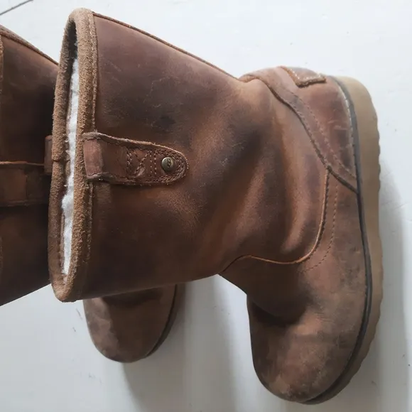 UGG Boys Brown Leather Boots