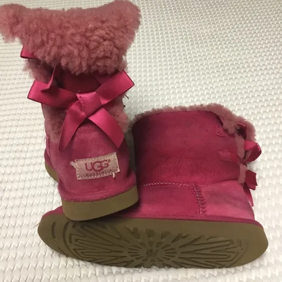 UGG Bright Pink Bailey Bow Boots size 3