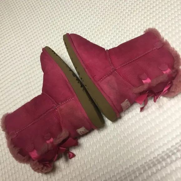 UGG Bright Pink Bailey Bow Boots size 3