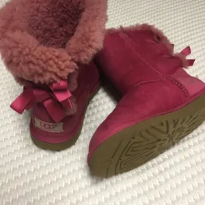 UGG Bright Pink Bailey Bow Boots size 3