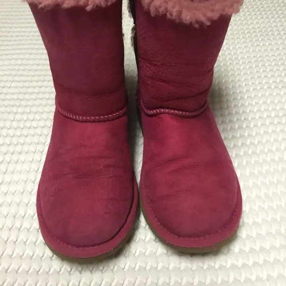 UGG Bright Pink Bailey Bow Boots size 3