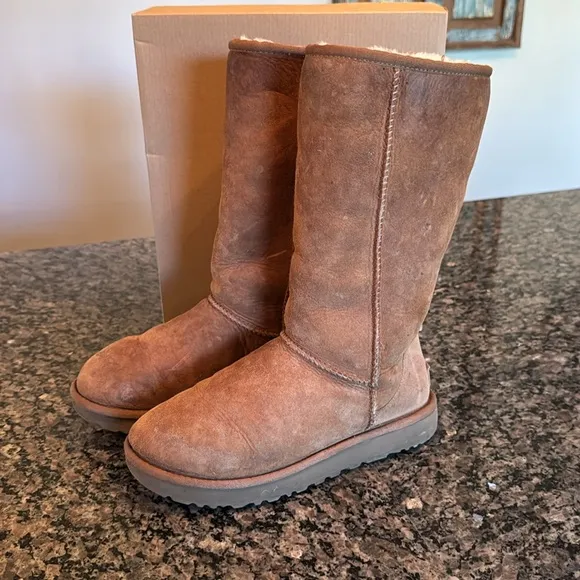 UGG Brown Shearling Boots GUC 7