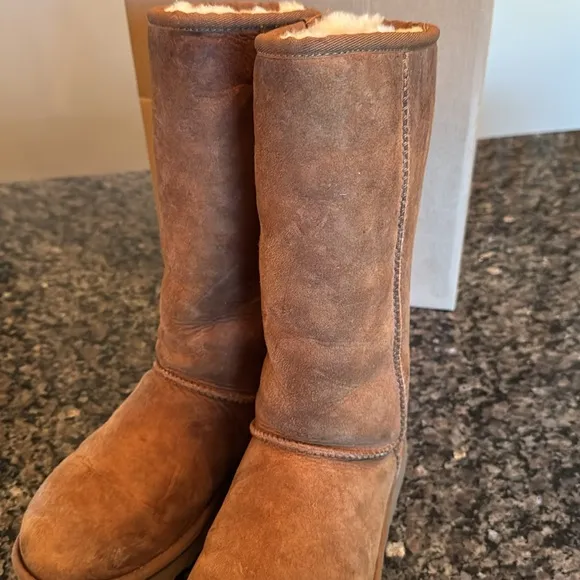 UGG Brown Shearling Boots GUC 7