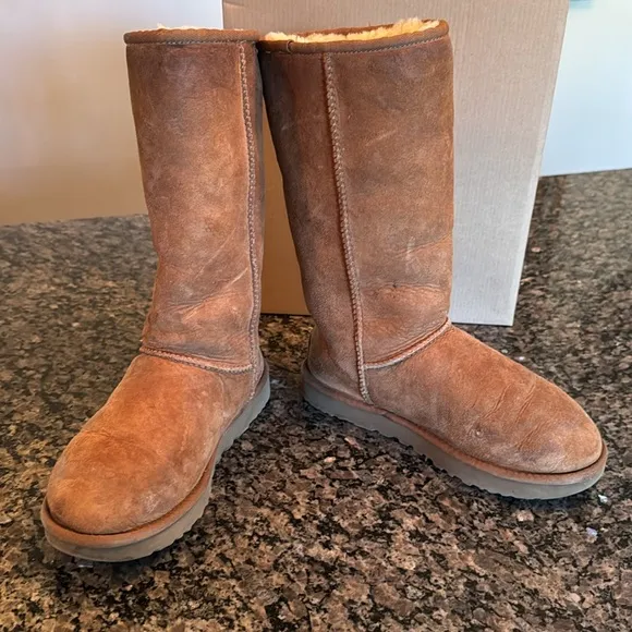 UGG Brown Shearling Boots GUC 7