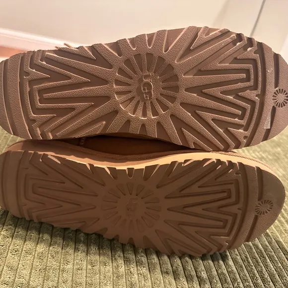 UGG Brown Suede Boots with Buckle Detail