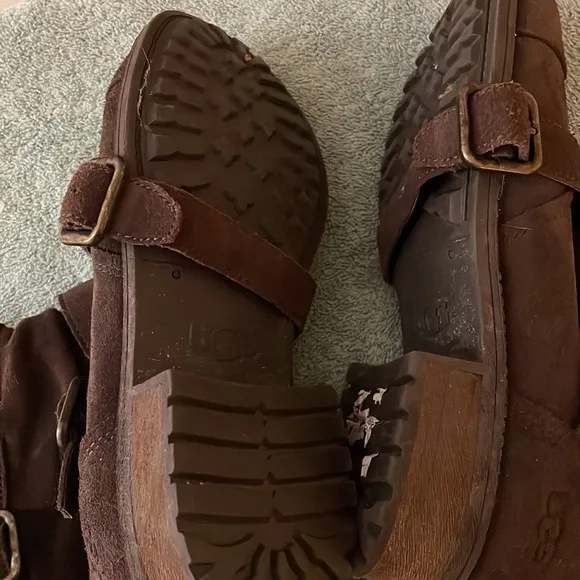 UGG buckle motorcycle boots brown size 7