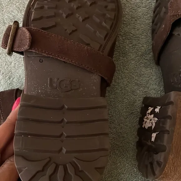 UGG buckle motorcycle boots brown size 7