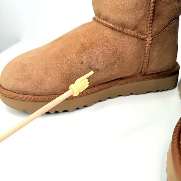 UGG Chestnut Tan Bailey Bow Il Suede Sheepskin Classic Cozy Winter Boots NWT