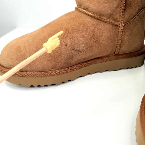 UGG Chestnut Tan Bailey Bow Il Suede Sheepskin Classic Cozy Winter Boots NWT