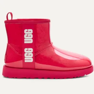 UGG Classic Clear Mini Samba Red Boots Size 8