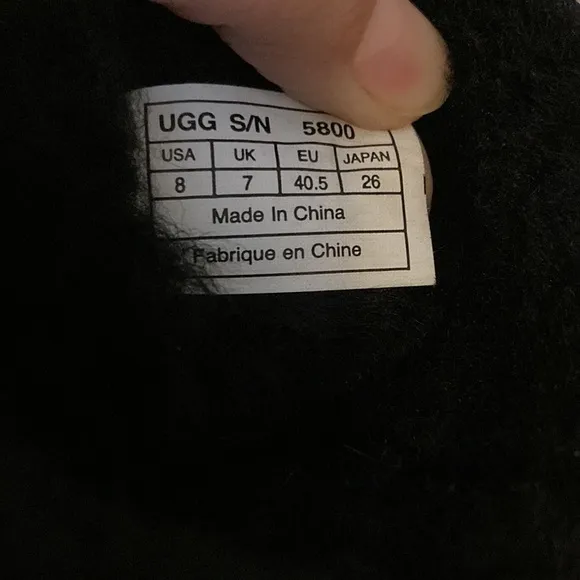 UGG Classic Short Boots Black Suede Size 9 (Women) / 8 (Men)
