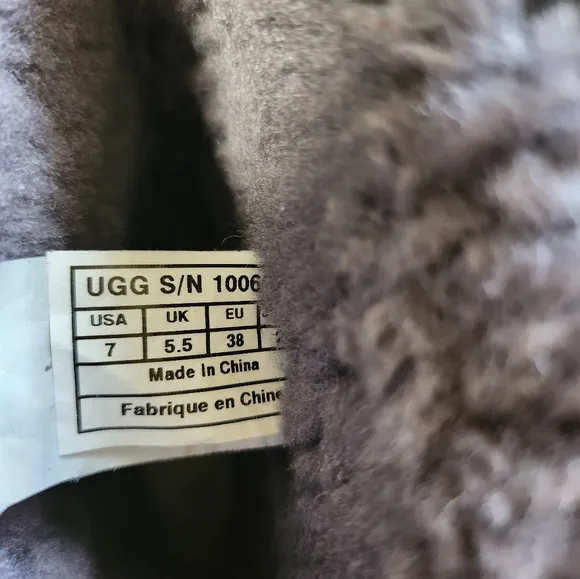 Ugg Classic Short Boots Swarovski Crystal Bows Gray Women size 7