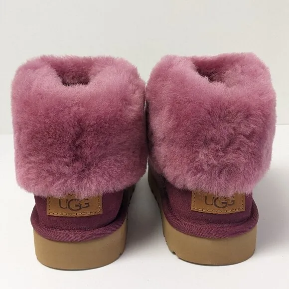 UGG Classic Short II Booties, Purple Suede, Women's 6 M