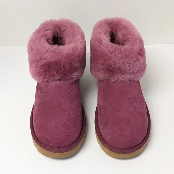 UGG Classic Short II Booties, Purple Suede, Women's 6 M