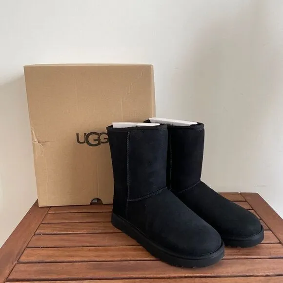 UGG Classic Short II Boots Black USA Women Size 6/UK 4/EU 37