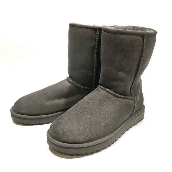 UGG Classic Short II Boots -Grey Twinface Sheepskin -Women’s US 11 -NEW