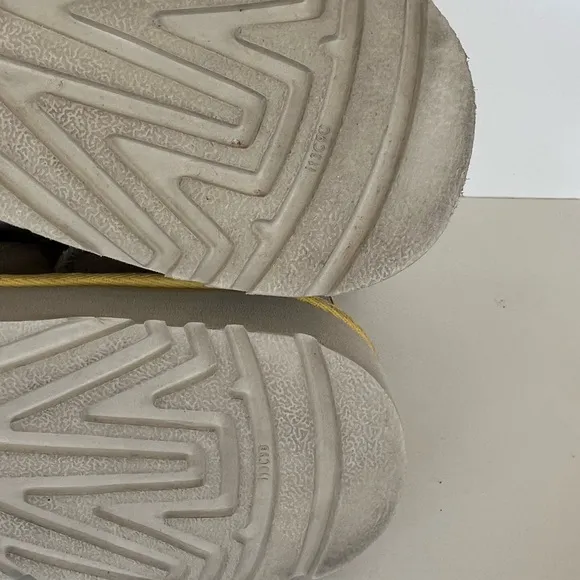 Ugg Classic Short II Limited Edition Grey with Yellow Piping Winter Boots, 10