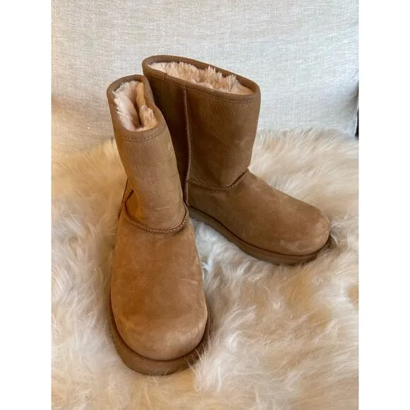 Ugg Classic Short Waterproof Women’s 8 | Kids 6 Sheepskin Boots Chesnut