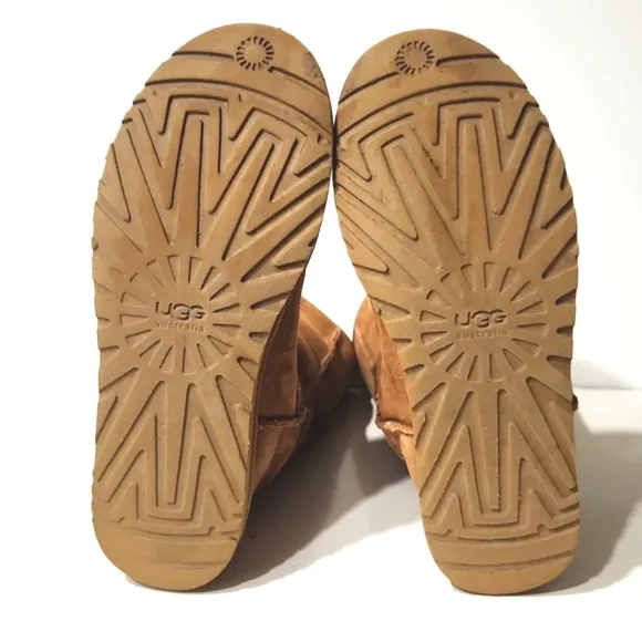 UGG Classic Tall Suede Leather Sheepskin Chestnut Boots Size 11
